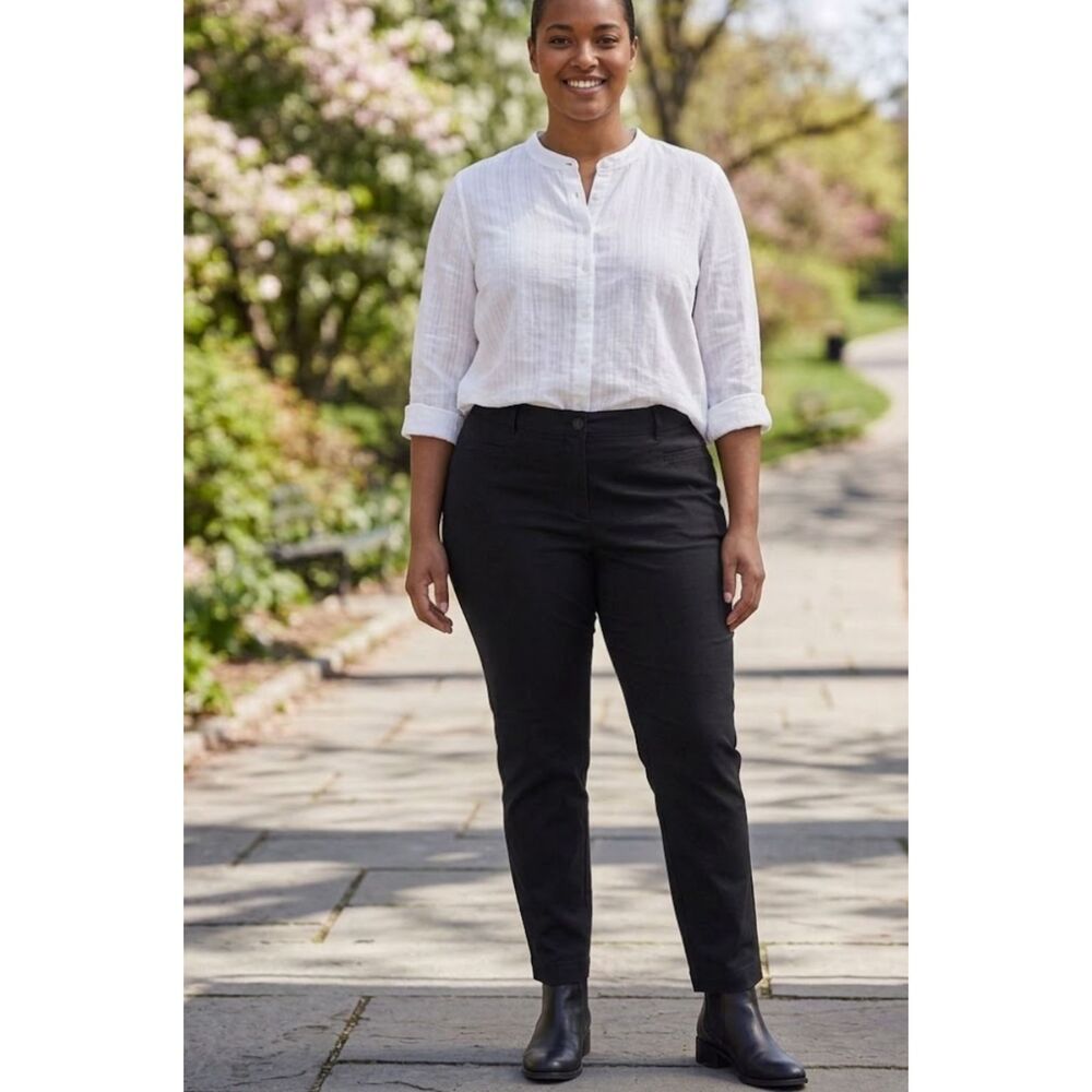 Banana Republic 2022 Skinny Sloan Ankle Pant Black Women's Size 16